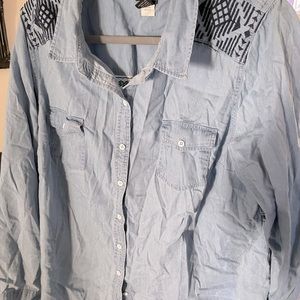 Jean shirt with beautiful designs